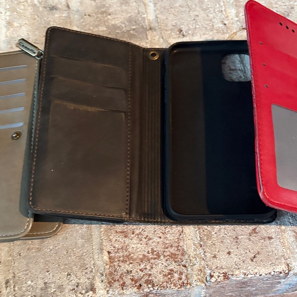 Bundle of 3 Wallet Phone Cases Folio Style Card Holder - Picture 5 of 6